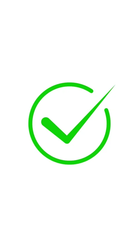 Green color simple tick mark animation with white background 4k animated Stock Footage 322966488