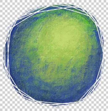 Green color sphere bubble circle paitning drawing brush texture background .. Stock Illustration