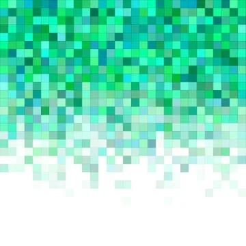 Green color square mosaic vector background イラスト素材