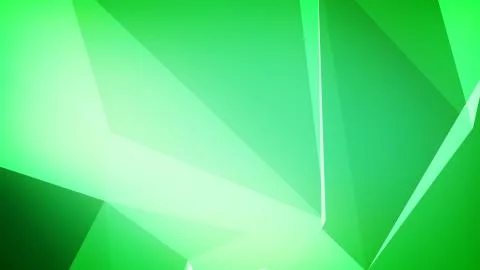 Green color of triangles connected with each other. 3d illustration. Stock Illustration