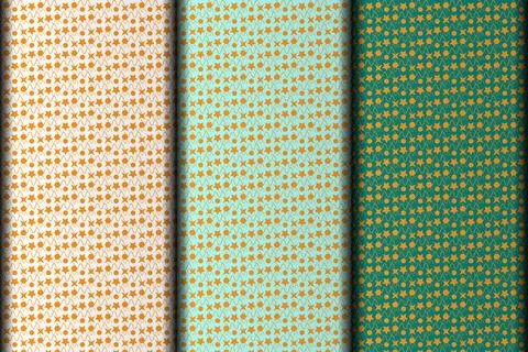 Green color vector eps seamless pattern design. Stock Illustration