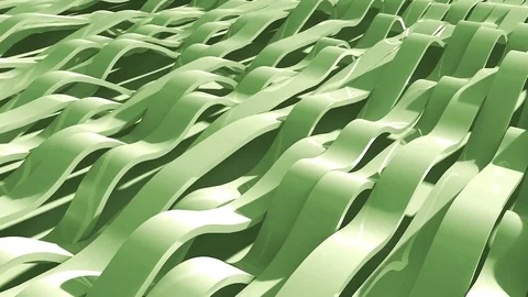 Green Color Wave Animation Loop is an undulating series of ribbons with a soft Stock Footage 75468121