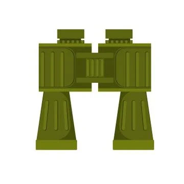 The green colored binocular Stock Illustration