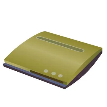 Green colored game console Stock Illustration