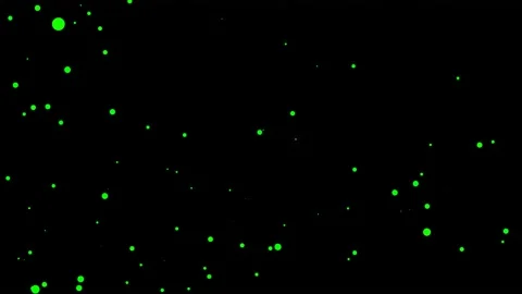 Green colored particles flying, particles background. Video stock 223667561