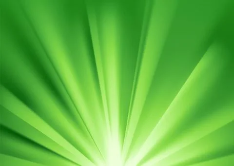 Green colored rays with color spectrum flare Stock Illustration