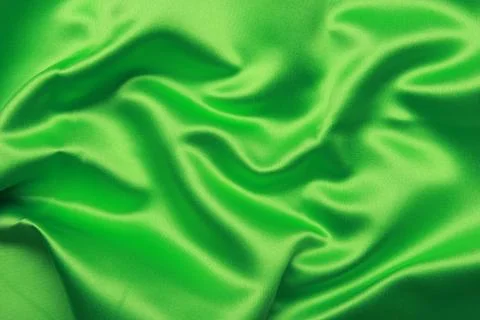 Green colored satin Stock Photos