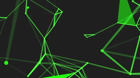 Green colour abstract digital connection moving dots and lines. Technology Stockbeeldmateriaal 260885913