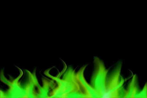 Green colour flame Stock Illustration