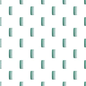 Green comb pattern repeating on a white background 스톡 일러스트