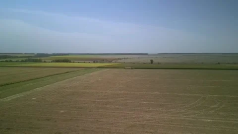 Green combine chopping corn silage in Ukraine at night 스톡 동영상 298063060
