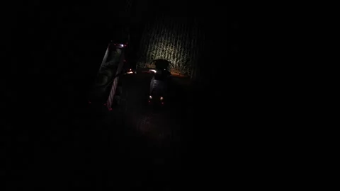 Green combine chopping corn silage in Ukraine at night 스톡 동영상 298066469