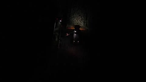 Green combine chopping corn silage in Ukraine at night 스톡 동영상 298070224