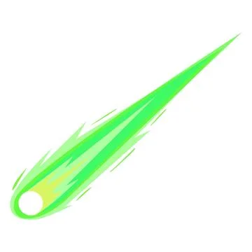 Green comet creating light trail in space イラスト素材