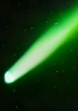 Green Comet In Night Sky Stock Illustration
