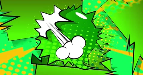 Green Comic Book Background Stock Footage 166012117