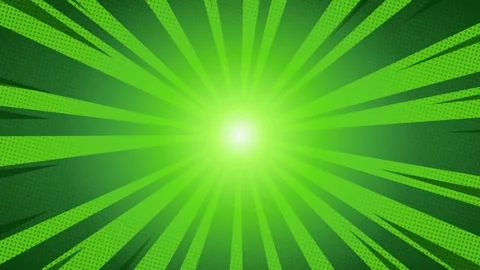 Green Comic Book Sunburst Background Stock Footage 341961005