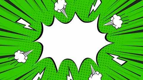 Green comic burst background Stock Illustration