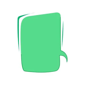 Green comic style speech balloon presenting blank space Stock Illustration