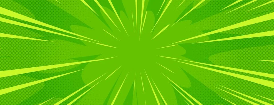 Green comic superhero background with cloud Stock Illustration
