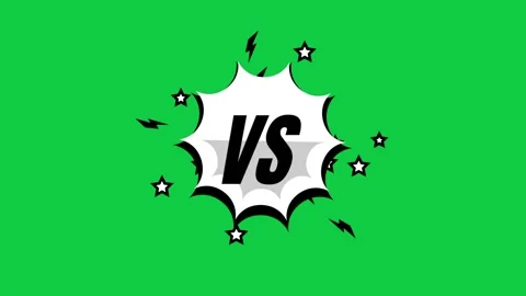 Green Comic VS Speech Bubble Emblem Stock Footage 336837400