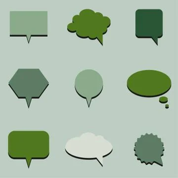 Green communication bubbles Stock Illustration