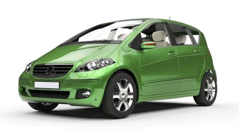 Green Compact Car Illustrazione stock