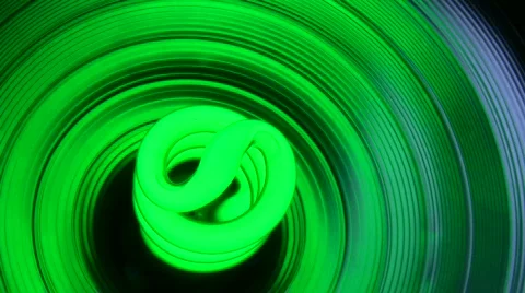 Green compact fluorescent light bulb Video stock 706150