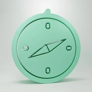 Green Compass icon isolated on grey background. Windrose navigation symbol... Stock Illustration