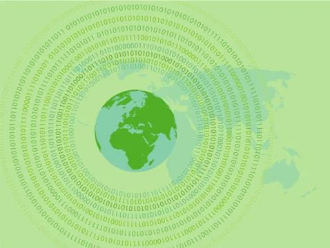 Green computer background Stock Illustration