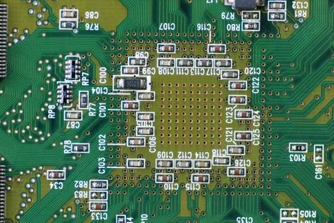 Green computer board Stock Photos