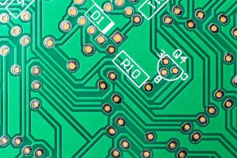 Green Computer Chip Technology close up Stock Photos