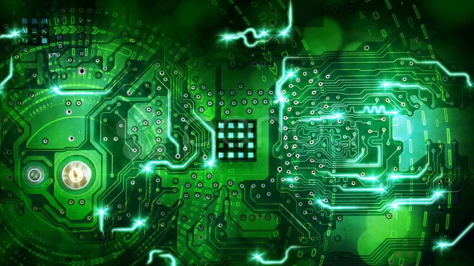 green computer circuit board background ... | Stock Video | Pond5