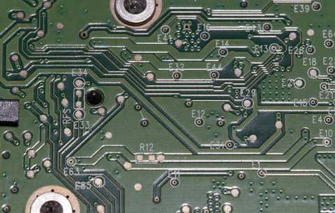 Green computer circuit board Stock Photos