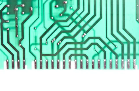 Green computer circuit Stock Photos