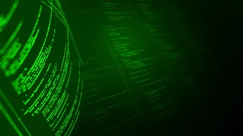 Green Computer Code Background Loop Stock Footage 90915401