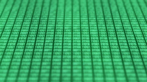 Green Computer Data Stock Footage 69066883