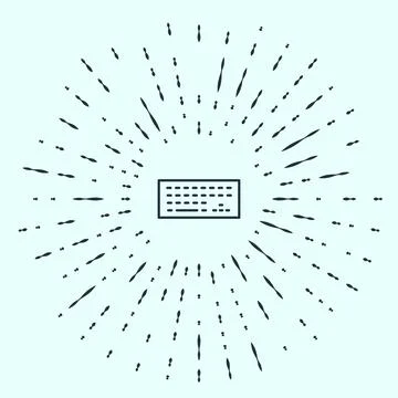 Green Computer keyboard icon isolated on green background. PC component sign Stock-Illustration