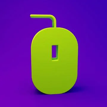 Green Computer mouse gaming icon isolated on purple-blue background. Optica.. 스톡 일러스트