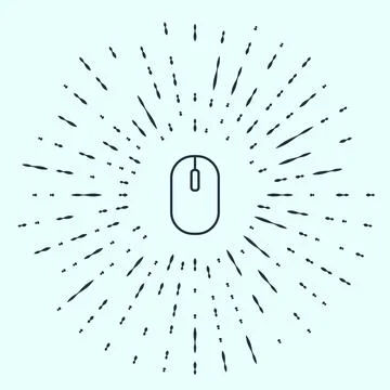 Green Computer mouse icon isolated on green background. Optical with wheel Illustrazione stock