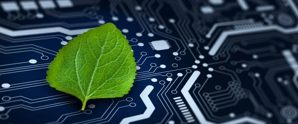 Green Computing, Green Technology, Green IT, csr, and IT ethics Concept. 写真素材