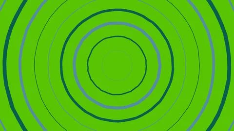 Green concentric circles abstract pattern Illustrazione stock
