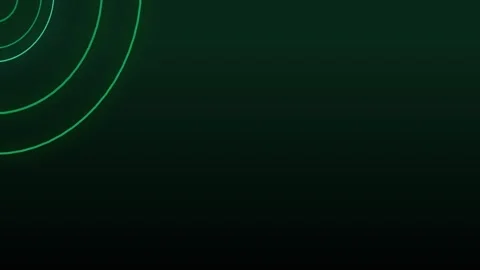 Green concentric circles expanding in dark background with subtle light tra.. Stock Footage 340902140