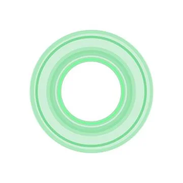 Green concentric circles forming abstract shockwave ring Stock Illustration