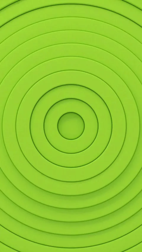 Green concentric circles move in rhythmic wave motion loop Stock-Footage 334168734