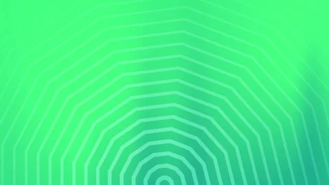 Green Concentric Hexagon Pattern Background Loop. Stock Footage 286430148