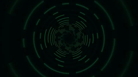 Green Concentric Tunnel VJ Seamless Loop Stock Footage 340748205