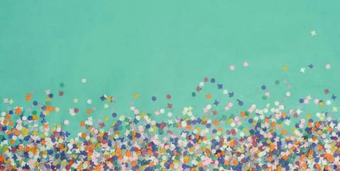 Green confetti background Stock Photos