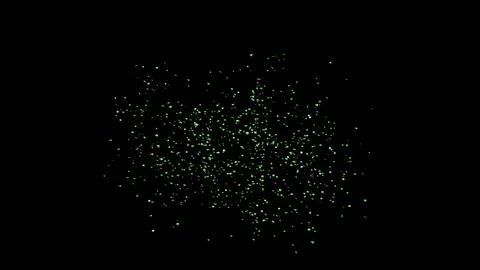 Green Confetti explodes on a black background Stock Photos