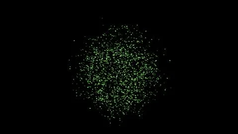 Green Confetti explodes on a black background Stock Photos
